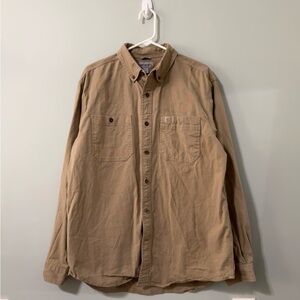 Men's Carhartt Rugged Flex Relaxed Fit Midweight Canvas Long Sleeve Work Shirt L